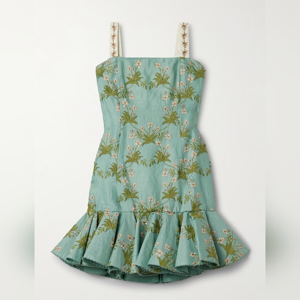 AGUA BY AGUA BENDITA Tumbao Orquidea embroidered mini dress - Picture 7 of 16